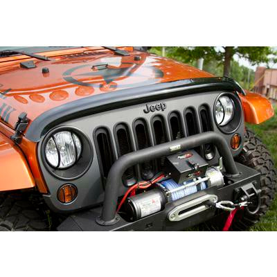 Rugged Ridge - Bug Deflector, Smoke; 87-06 Jeep Wrangler YJ/TJ - 11350.01