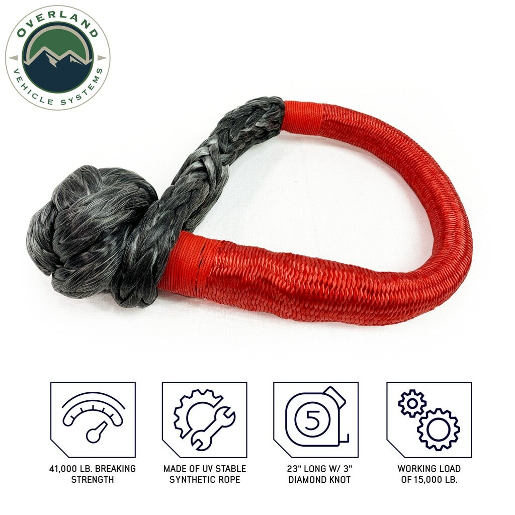 Overland Vehicle Systems - Soft Recovery Shackle With A Breaking Strength of 44,500 lbs - 19149903