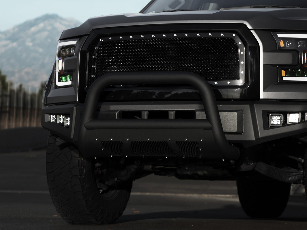Armordillo 2004 Ford F-150 Heritage AR Series Bull Bar - Matte Black W/Aluminum Skid Plate