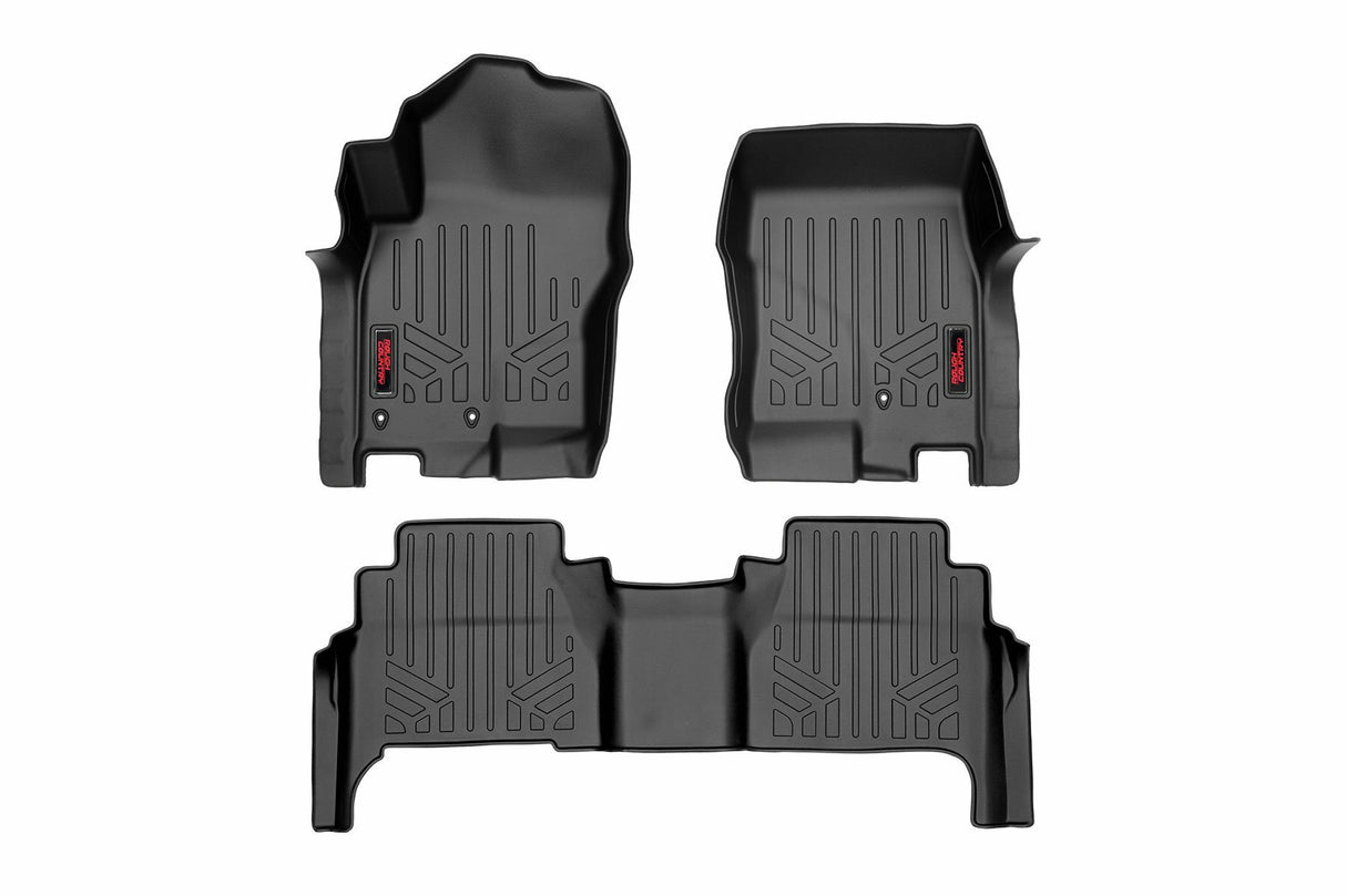 Rough Country Floor Mats - FR & RR - Crew Cab - Nissan Frontier 2WD 4WD (08-21) - M-80513