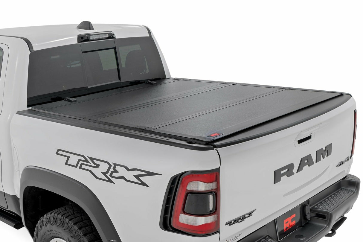 Rough Country - Hard Tri-Fold Flip Up Bed Cover - 6'4" - Ram 1500 (19-23) 1500 TRX (21-23) - 49320650