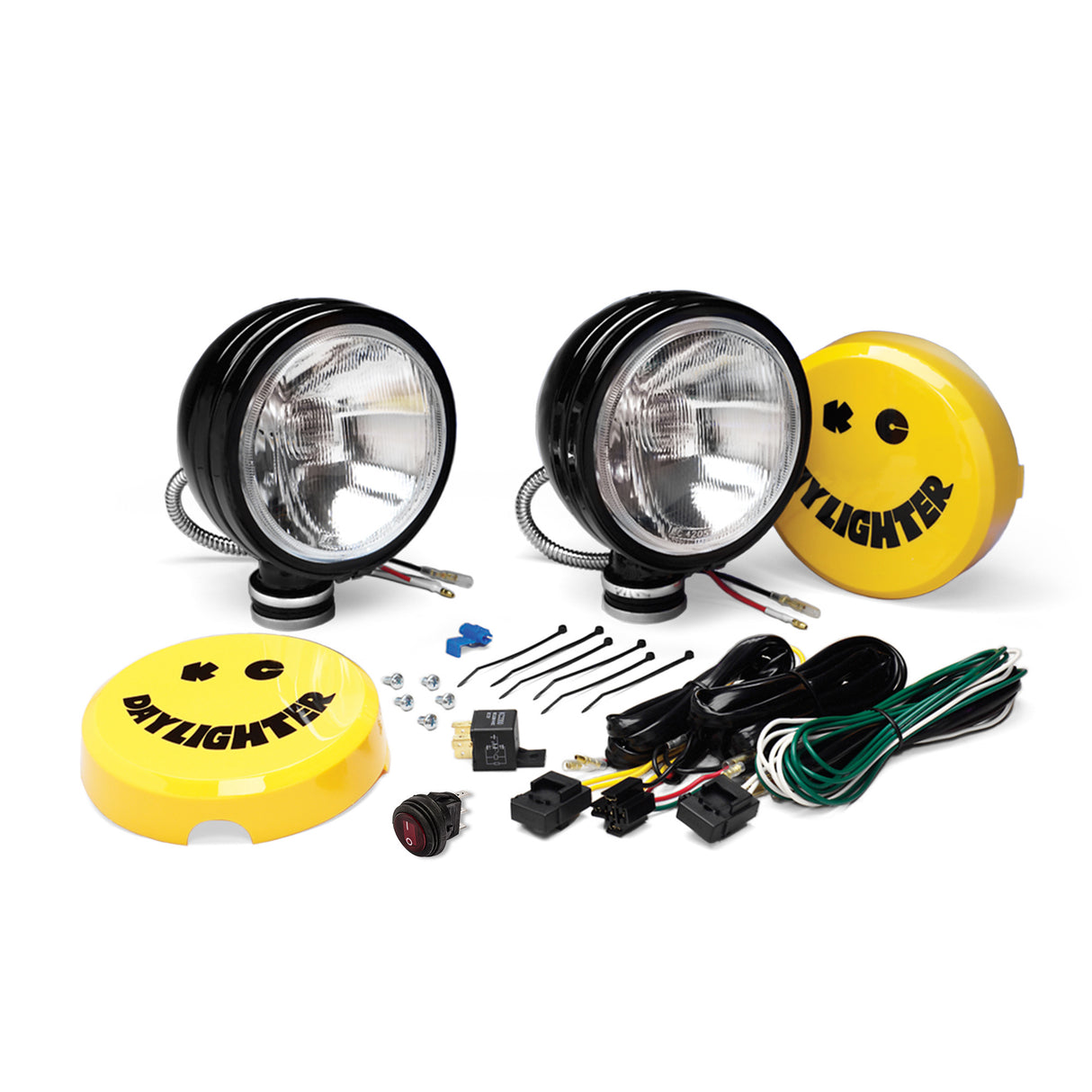 KC Hilites - 6" Daylighter Halogen Pair Pack System - Black - KC #234 (Spread Beam) - 234