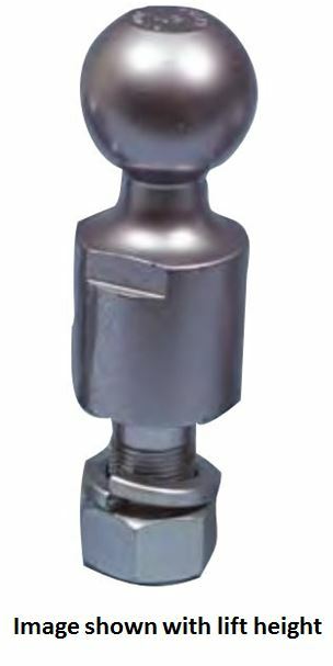 Husky Towing - 30601 2" Ball 1" Lift 5000 LB Gross Towing Cap 1" Shank Diameter Chrome Steel