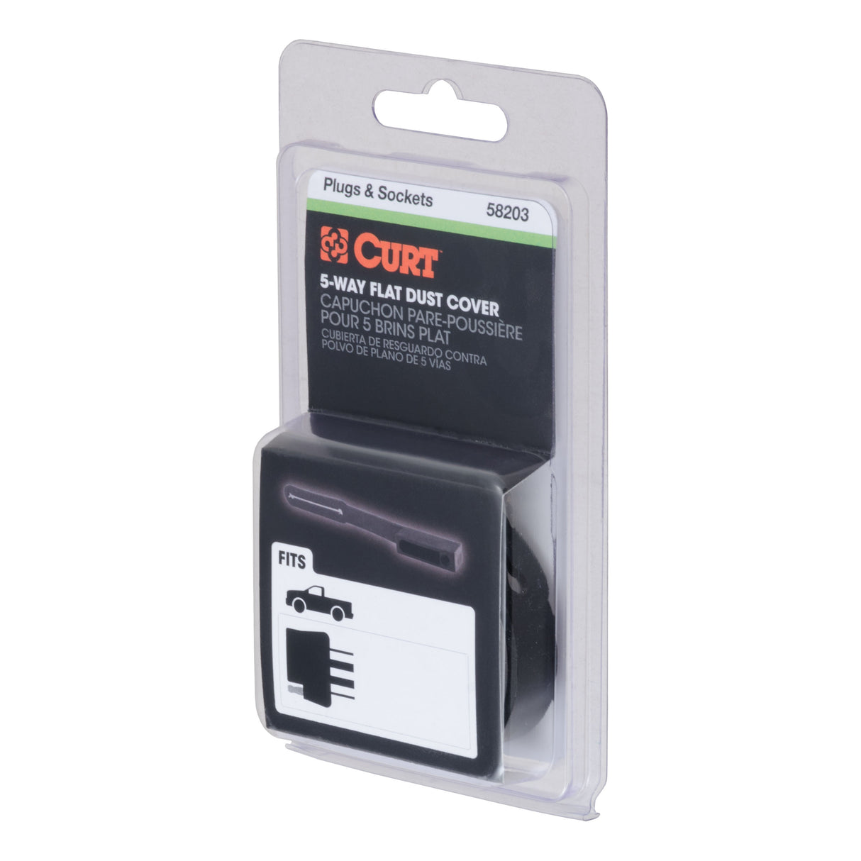 Curt - 5-Way Flat Connector Dust Cover (Vehicle Side, Packaged) - 58203
