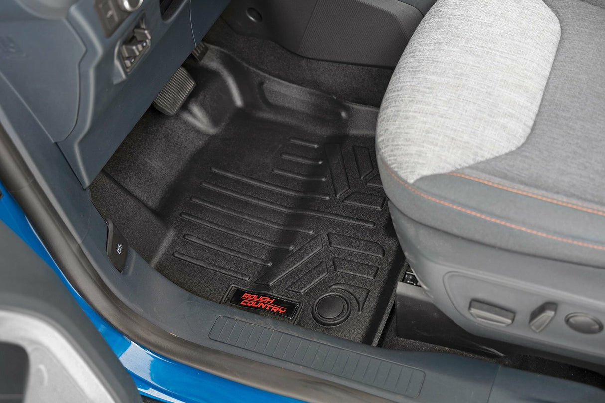 Rough Country Floor Mats - Front and Rear - Ford Maverick 4WD (2022-2023) - M-51102