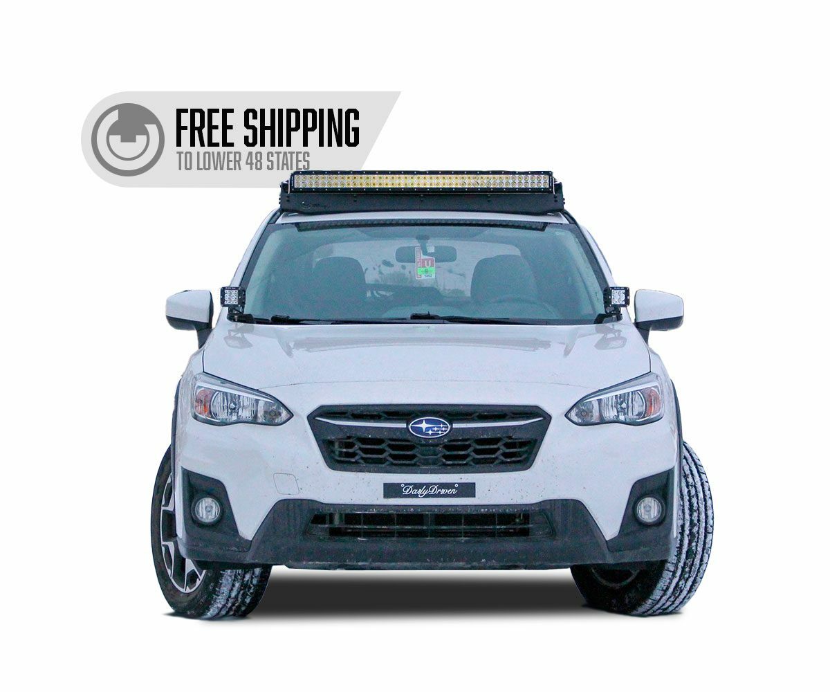 Prinsu - 2nd Gen Subaru Crosstrek Prinsu Roof Rack / Cutout for 40" Light Bars - 400-000-020-004