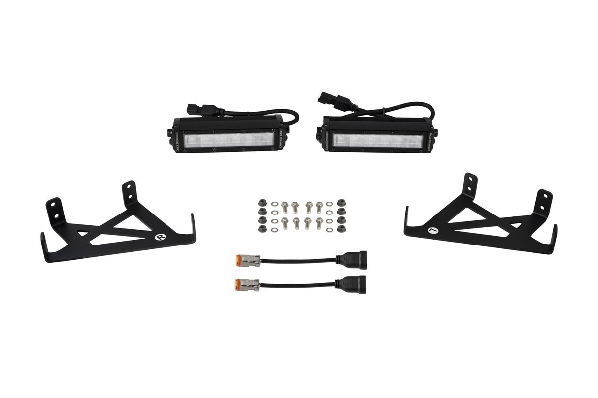 Diode Dynamics - SS6 LED Fog Light Kit for 2020-2022 Ford Super Duty, White Wide - DD7583