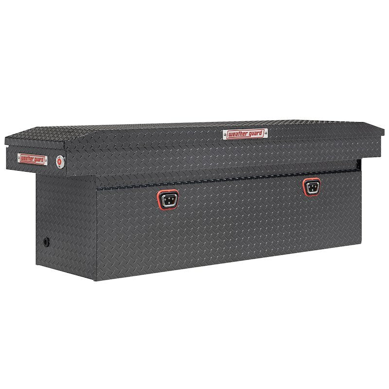 Weather Guard - Model 123-6-04 Saddle Box, Aluminum, Full Deep, Gunmetal Gray, 15.0 cu ft - 123-6-04