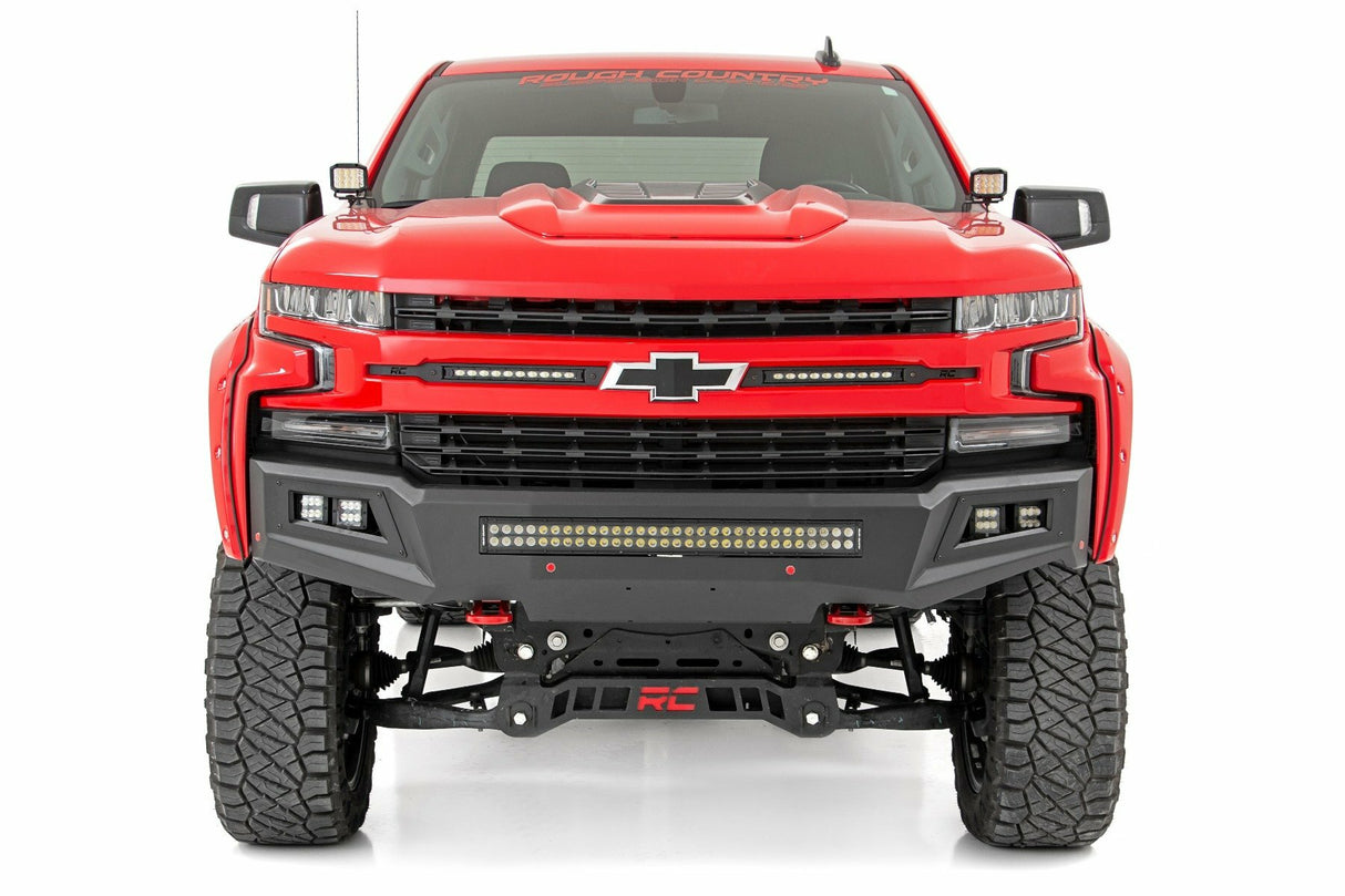 Rough Country - LED Light Kit - Ditch Mount - 2" Black Pair - White DRL - Chevy Silverado 1500 (19-24) - 70843