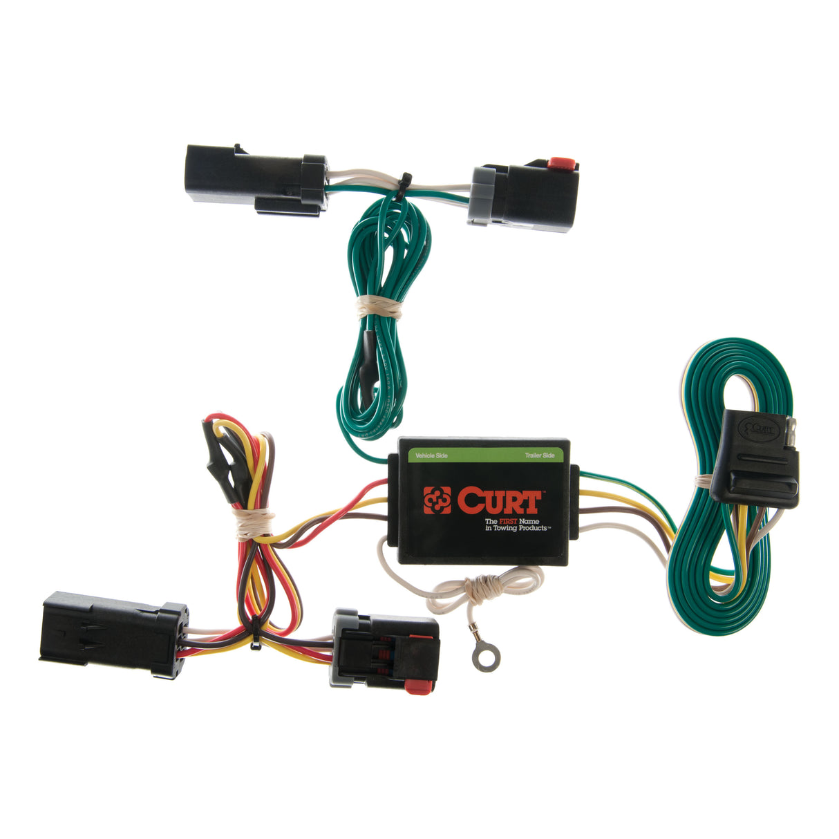 Curt - Custom Wiring Harness, 4-Way Flat Output, Select Jeep Liberty - 55382