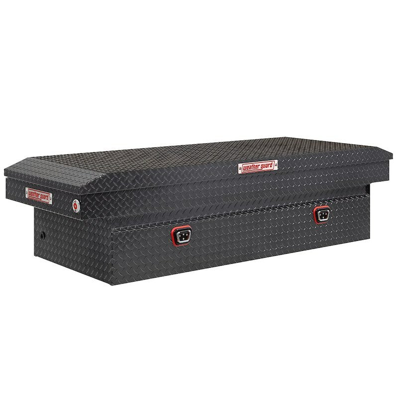Weather Guard - Model 117-6-04 Saddle Box, Aluminum, Full Extra Wide, Gunmetal Gray, 15.5 cu ft - 117-6-04