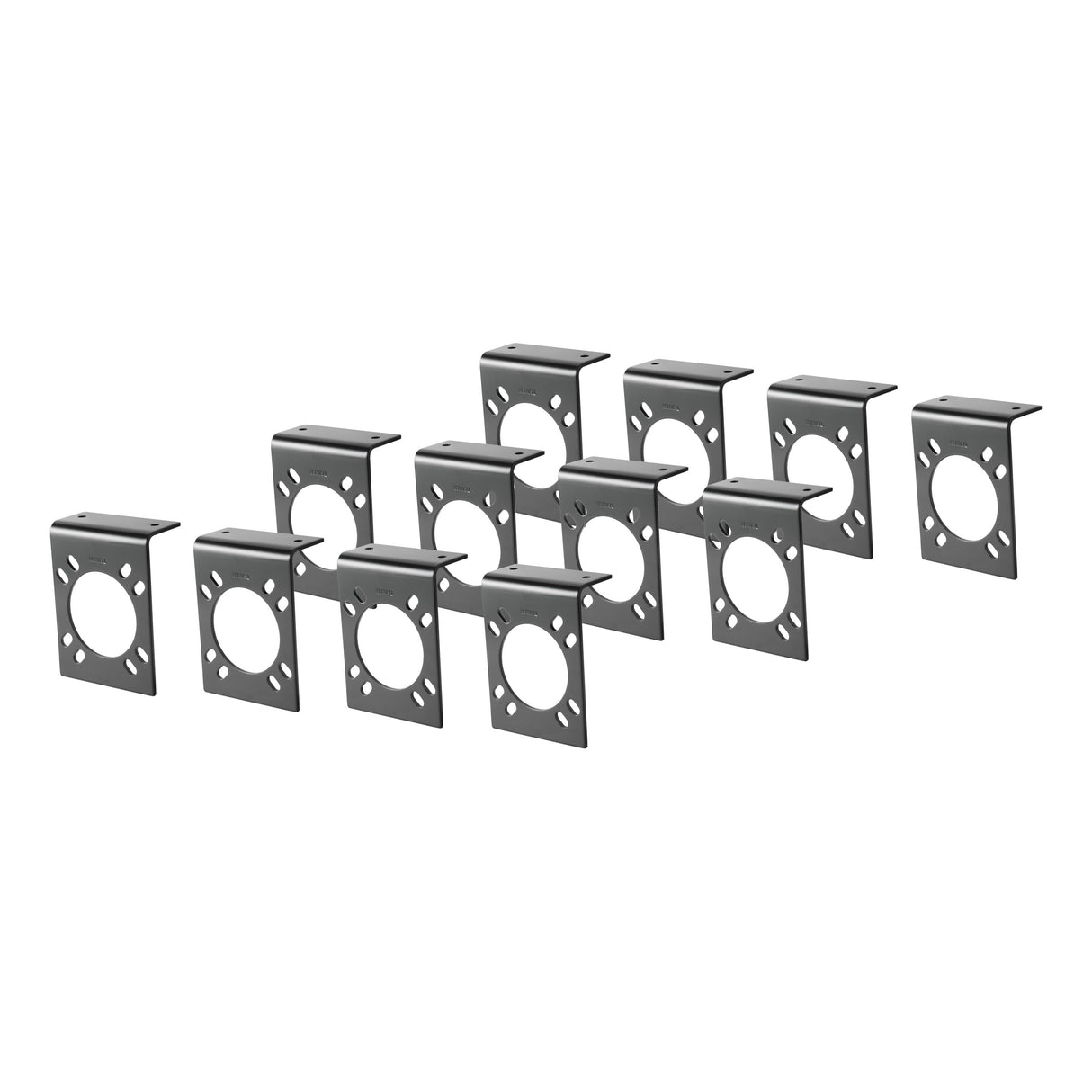 Curt - Connector Mounting Brackets for 7-Way RV Blade (Black, 12-Pack) - 57205