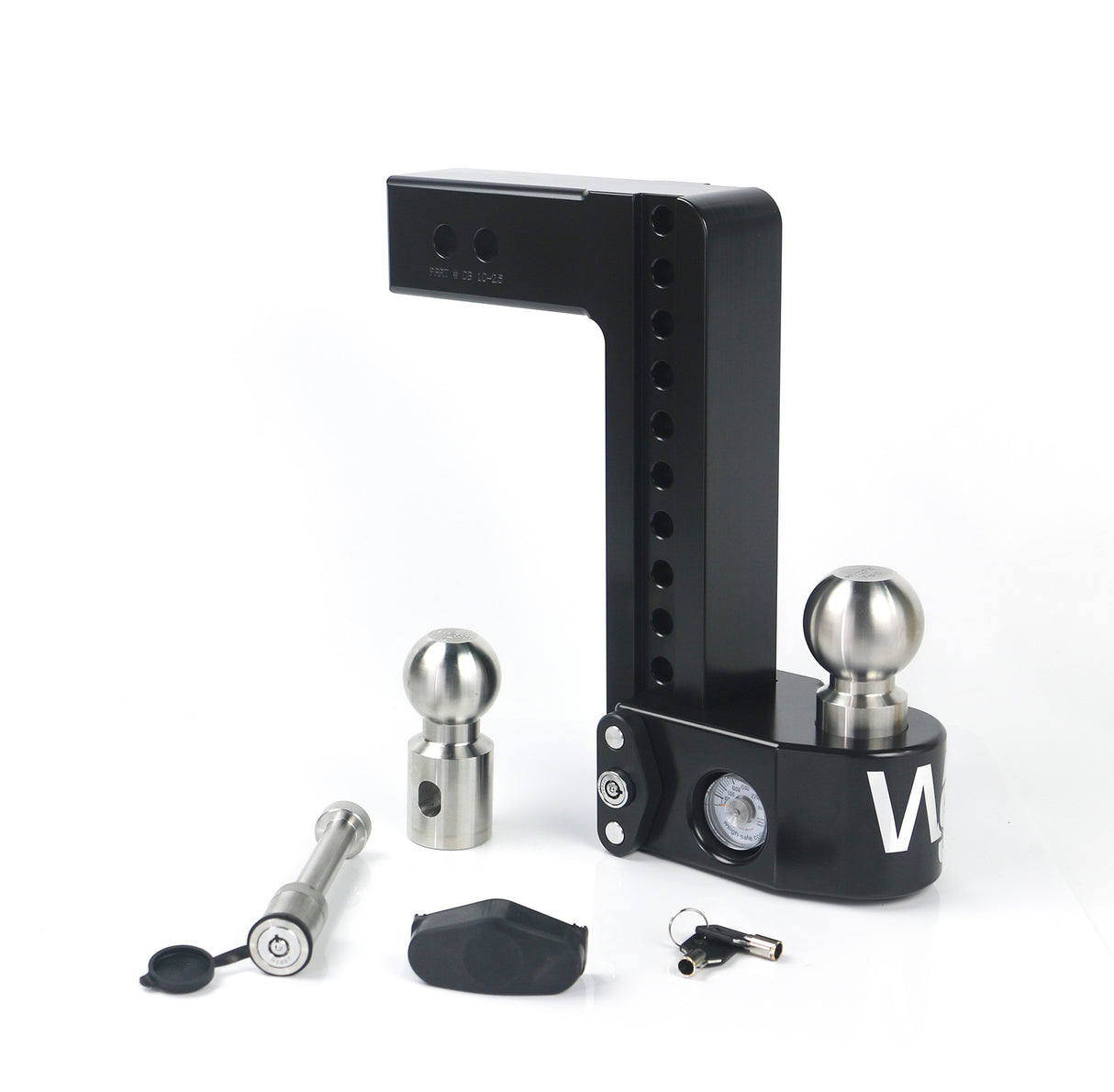 Weigh Safe 10" Drop Hitch with 2.5" Shank w/ Keyed Alike WS05 - WS10-2.5-KA-CER-BLA