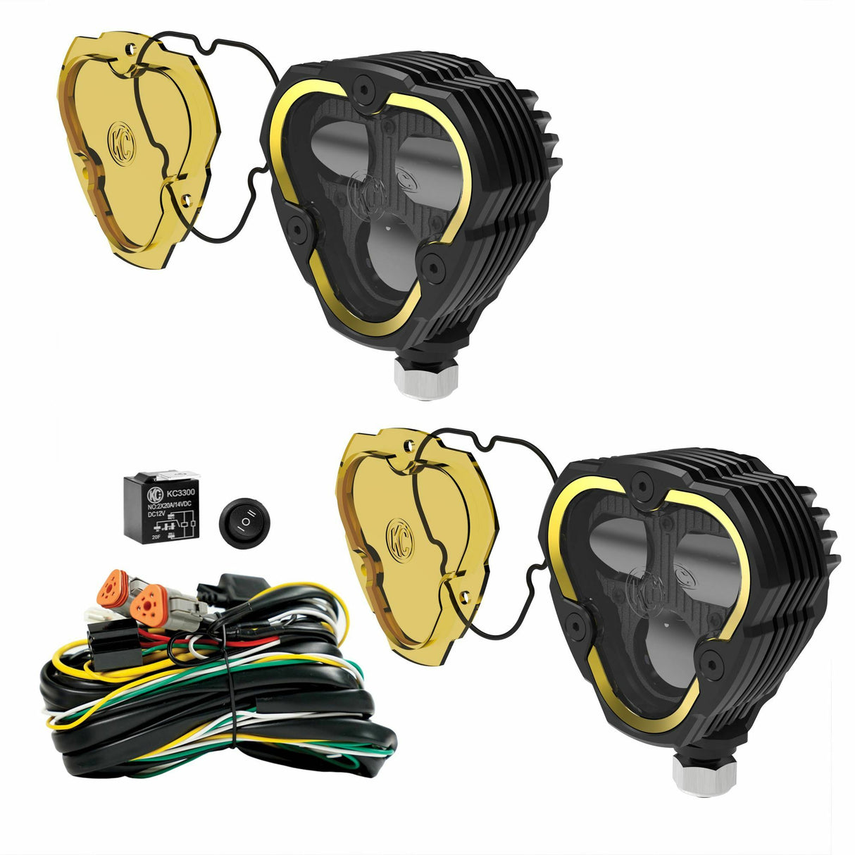 KC HiLiTES 284 KC FLEX ERA 3 Dual Mode SAE Fog Lights 2-Light Master Kit