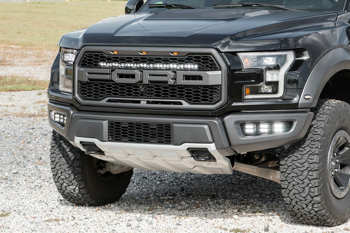 Rough Country - LED Light Kit - Grille Mount - 30" Black Single Row - Ford Raptor (17-20) - 70702