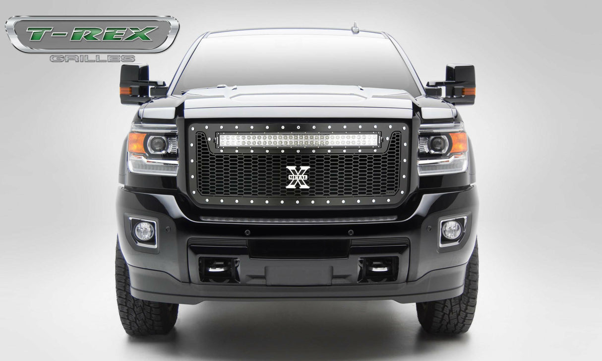 T-Rex Grilles - 1 Pc Laser Cut Pattern Mild Steel Laser Torch Grille Insert - Includes Universal Wiring Harness - 7312111