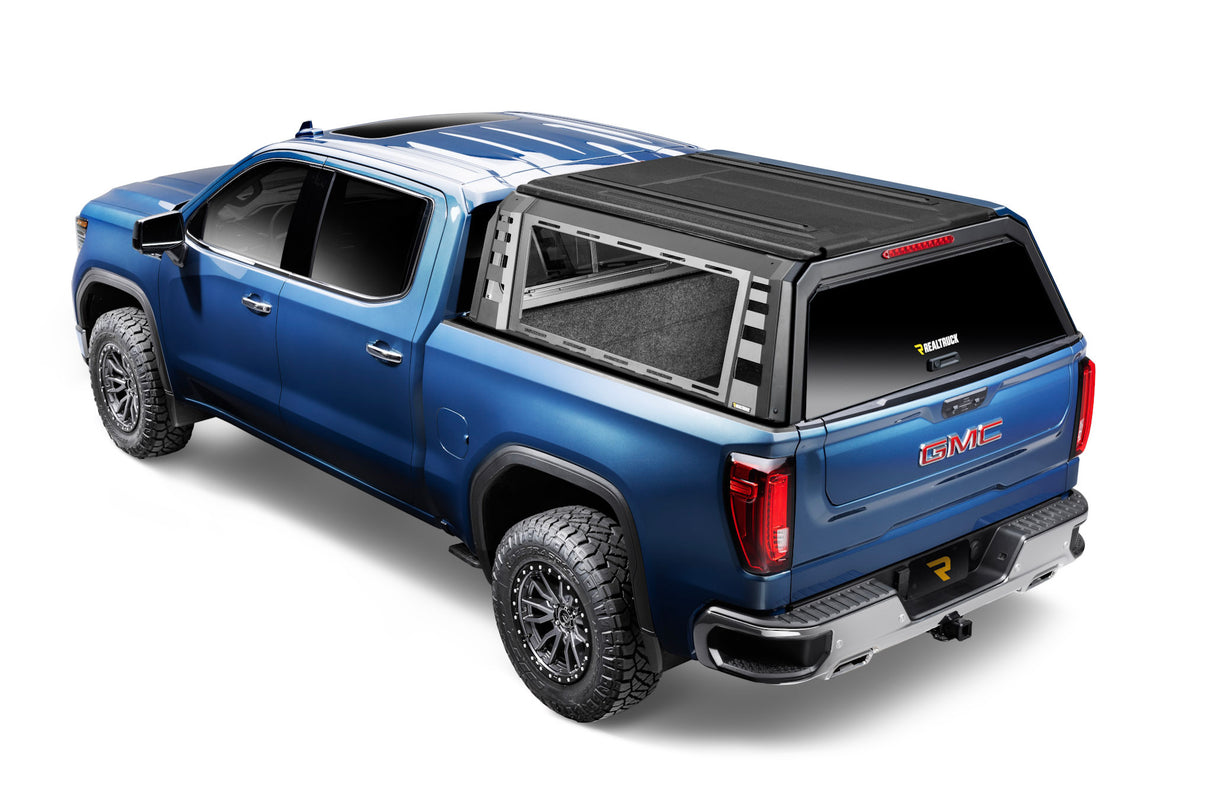 Realtruck - Ascend Modular Truck Cap - 2019-2026 Chevrolet Silverado/GMC Sierra 1500 5.8ft Short Bed G1W - Iridescent Pearl/White Frost - PA-26177-G1W