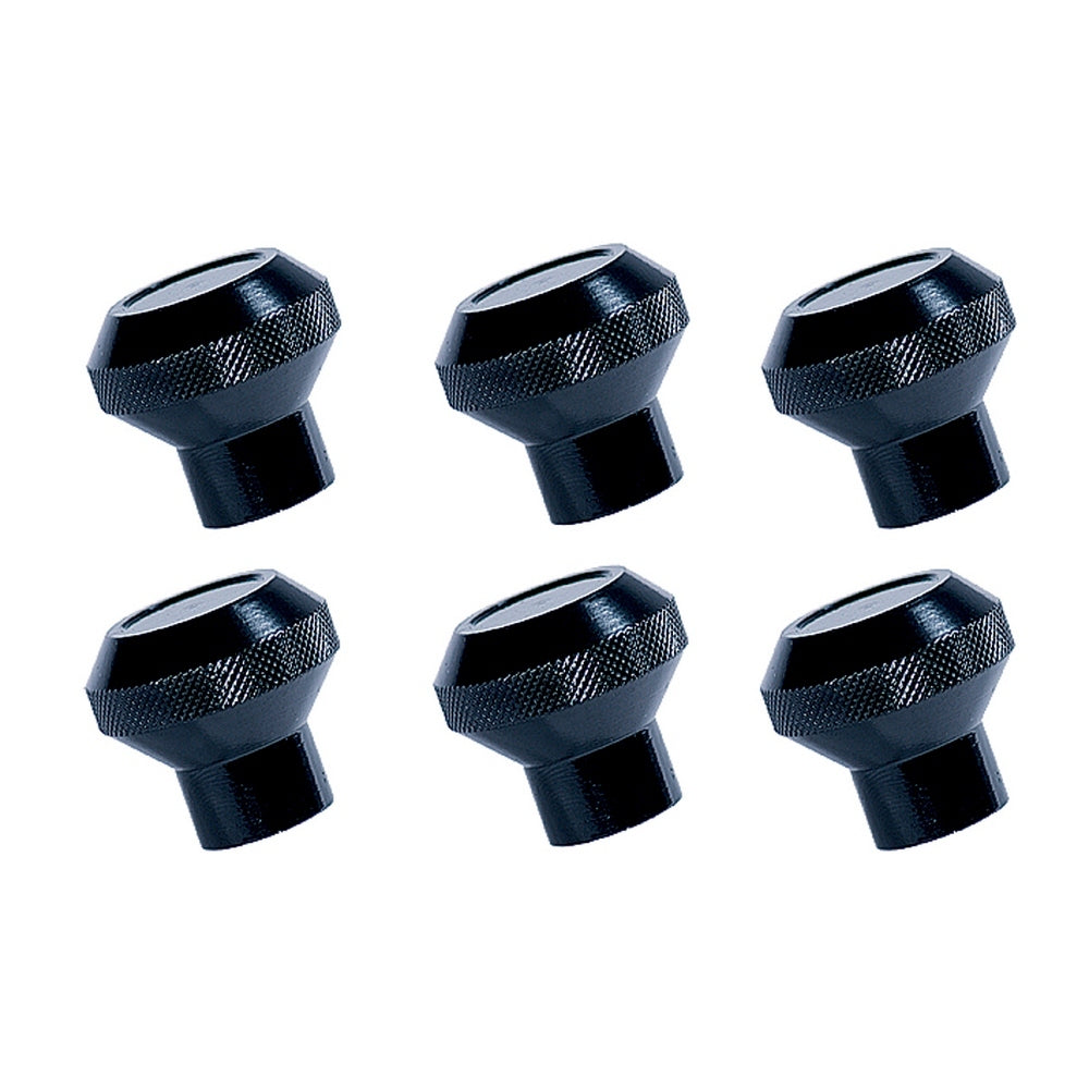 Billet Aluminum Dash Knob Set, Black; 76-86 Jeep CJ Models
