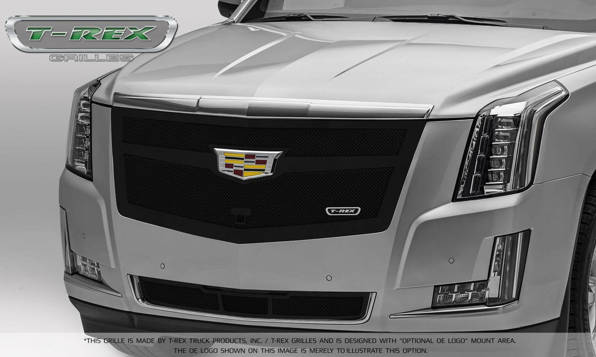 T-Rex Grilles - 1 Pc Small Mesh Mild Steel Upper Class Bumper Grille Replacement - Only fits 2015i -2019 models with adaptive cruise control - 52189