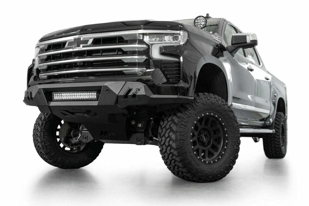 Addictive Desert Designs - Chevy Silverado 1500 Black Label Front Bumper - F140300010103