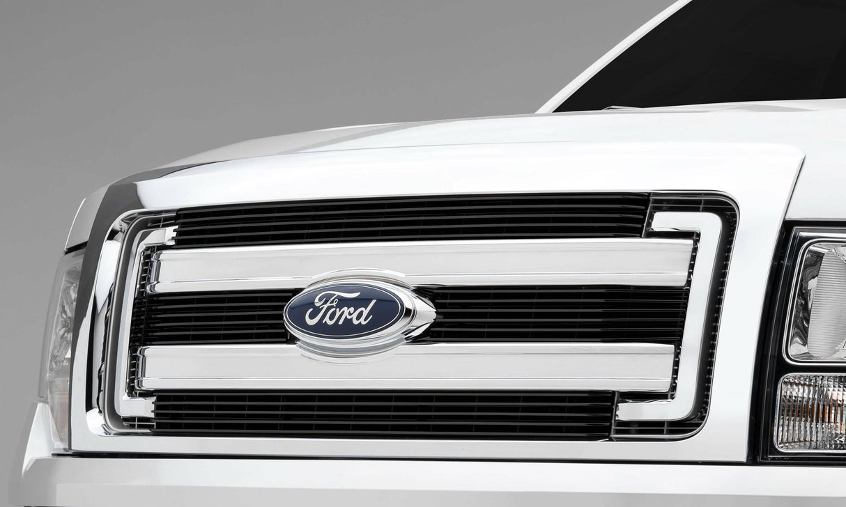 T-Rex Grilles - Billet Grille, Black, Aluminum, 4 Pc, Overlay - 21573B