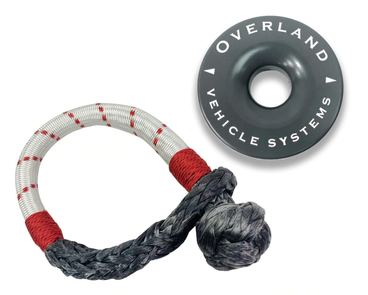 Overland Vehicle Systems - recovery ring soft shackle Combo Pack - 41,000 lb. - 19-4716