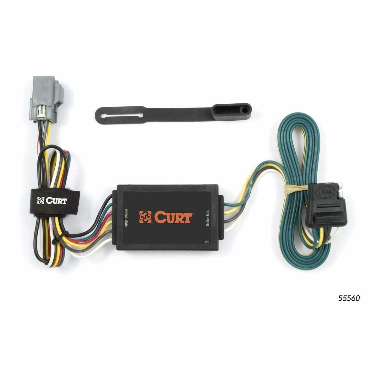 Curt - Custom 4-Flat, Select Chevy Equinox, Pontiac Torrent, OEM Tow Package Required - 55560