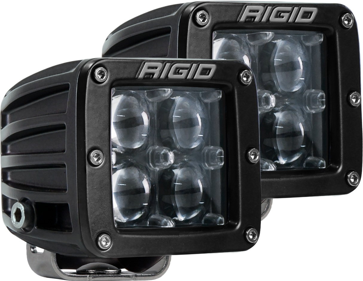 RIGID D-Series PRO LED Light, Hyperspot Optic, Surface Mount, Black Housing, Pair