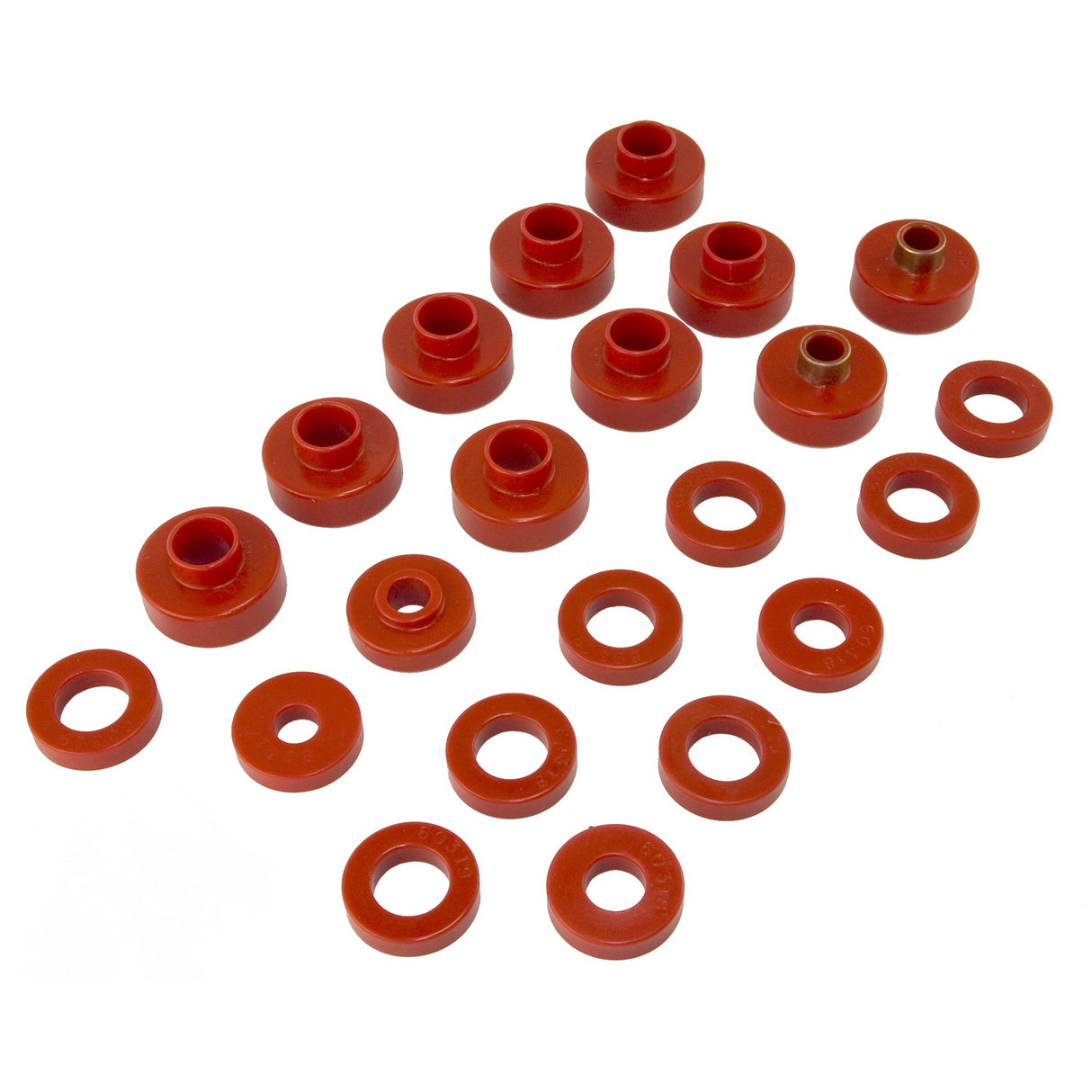 Body Mount Kit, Red, 22 Pieces; 76-79 Jeep CJ Models