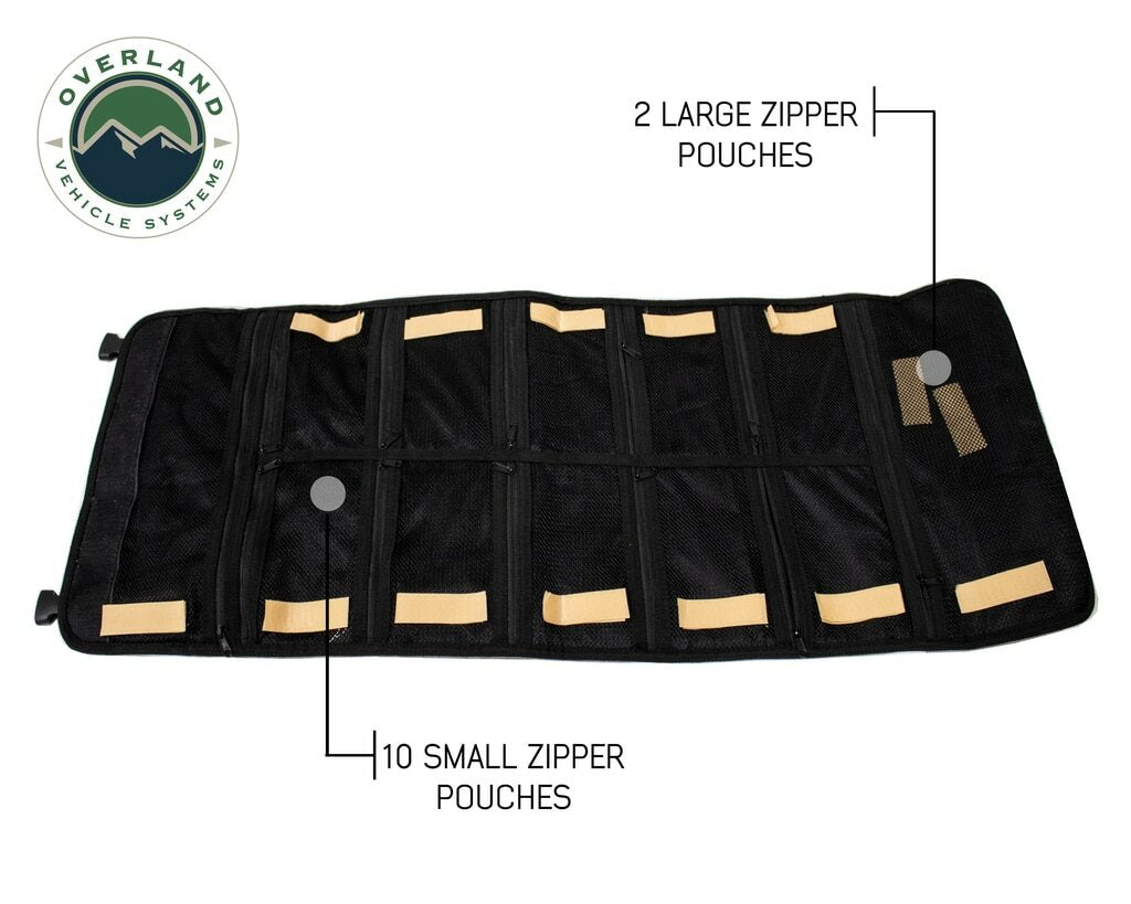 Overland Vehicle Systems - Rolled Bag First Aid - Waxed Canvas First Aid Bag for Car - 21109941