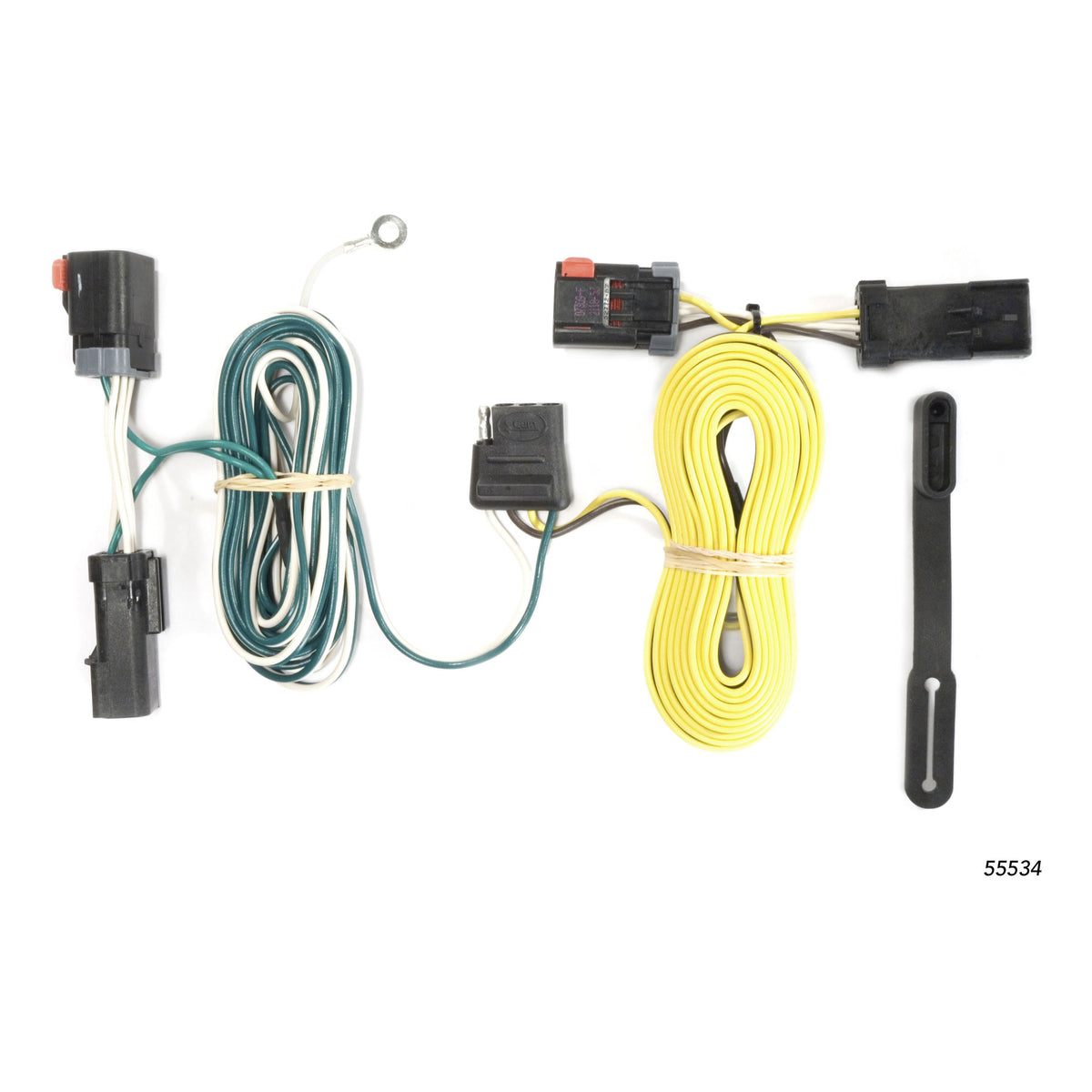 Curt - Custom Wiring, 4-Way Flat Output, Select Chrysler 300, Dodge Charger, Challenger - 55534