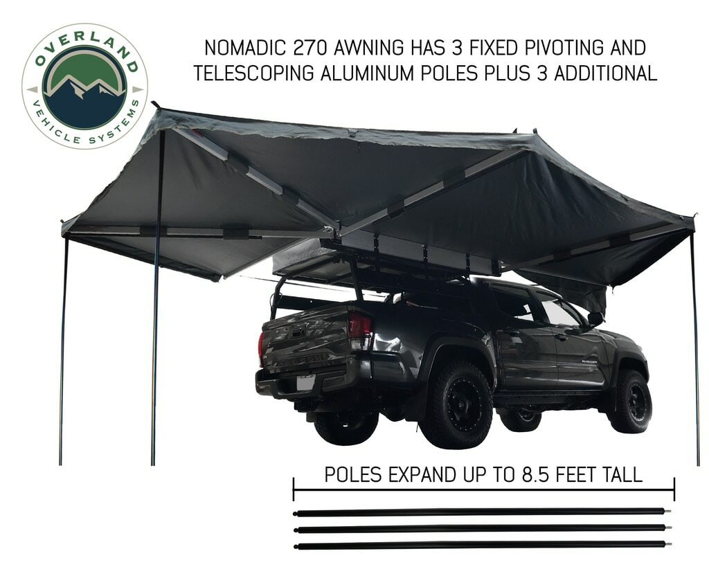 Overland Vehicle Systems - Nomadic Awning 270 Awning with Walls Passenger - 19549907