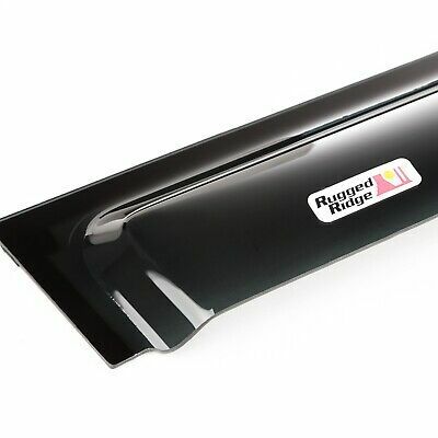 Rugged Ridge - Rugged Ridge 11349.16 Window Visors, Matte Black; 18-21 Jeep Wrangler JL 2-Dr - 11349.16