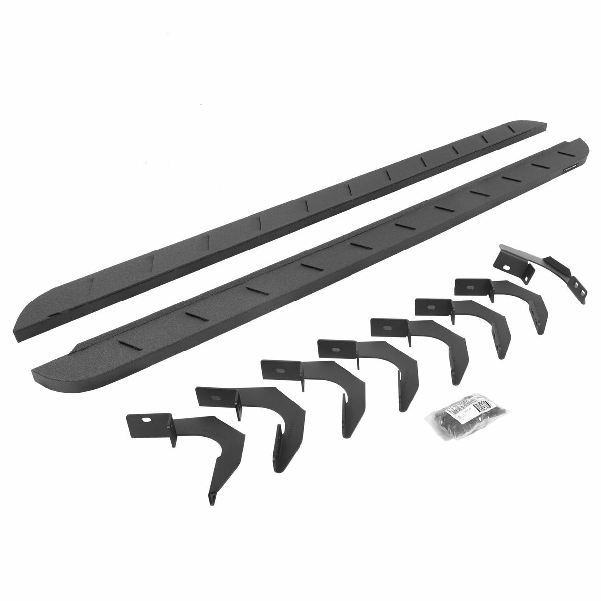 Go Rhino 63423580ST - RB10 Slim Line Running Boards With Mounting Brackets - Protective Bedliner Coating