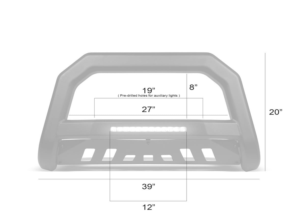 Armordillo 2016-2022 Nissan Titan XD AR-T Bull Bar - Matte Black