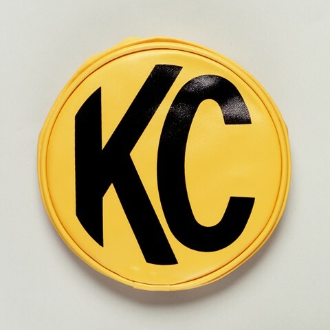 KC Hilites - 6" Vinyl Cover - KC #5101 (Yellow with Black KC Logo) - 5101