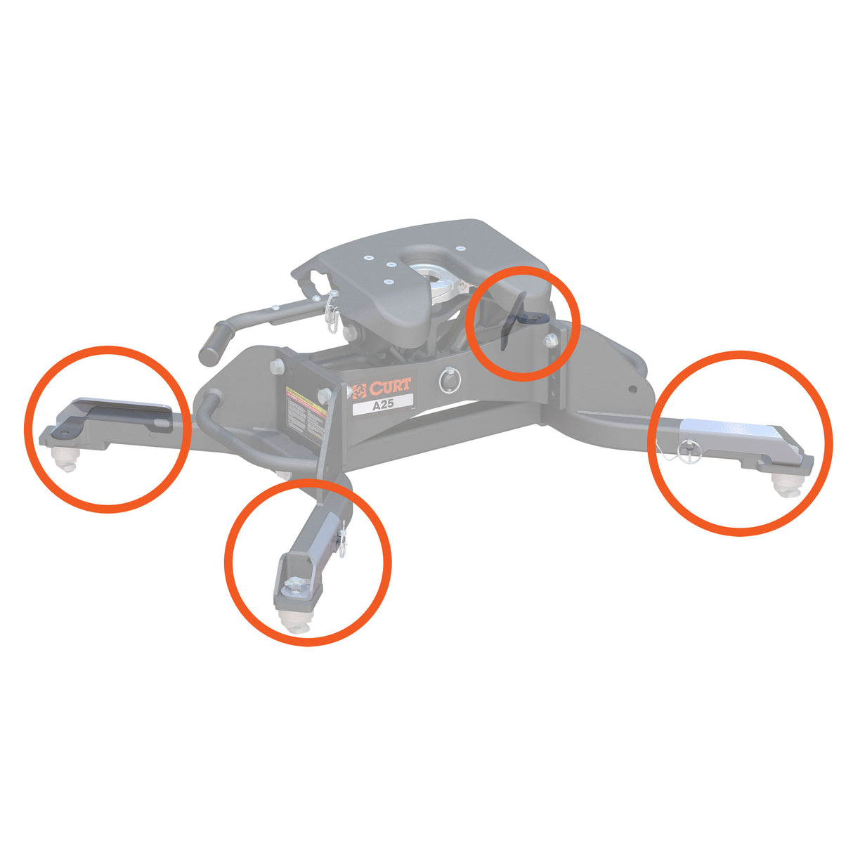 Curt - Replacement 5th Wheel Puck System Handles for Ram (Fits 16021) - 19205