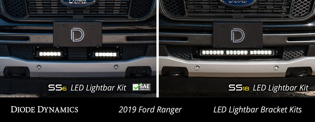 Diode Dynamics - SS6 LED Lightbar Kit for 2019-2021 Ford Ranger, White Wide - DD6593