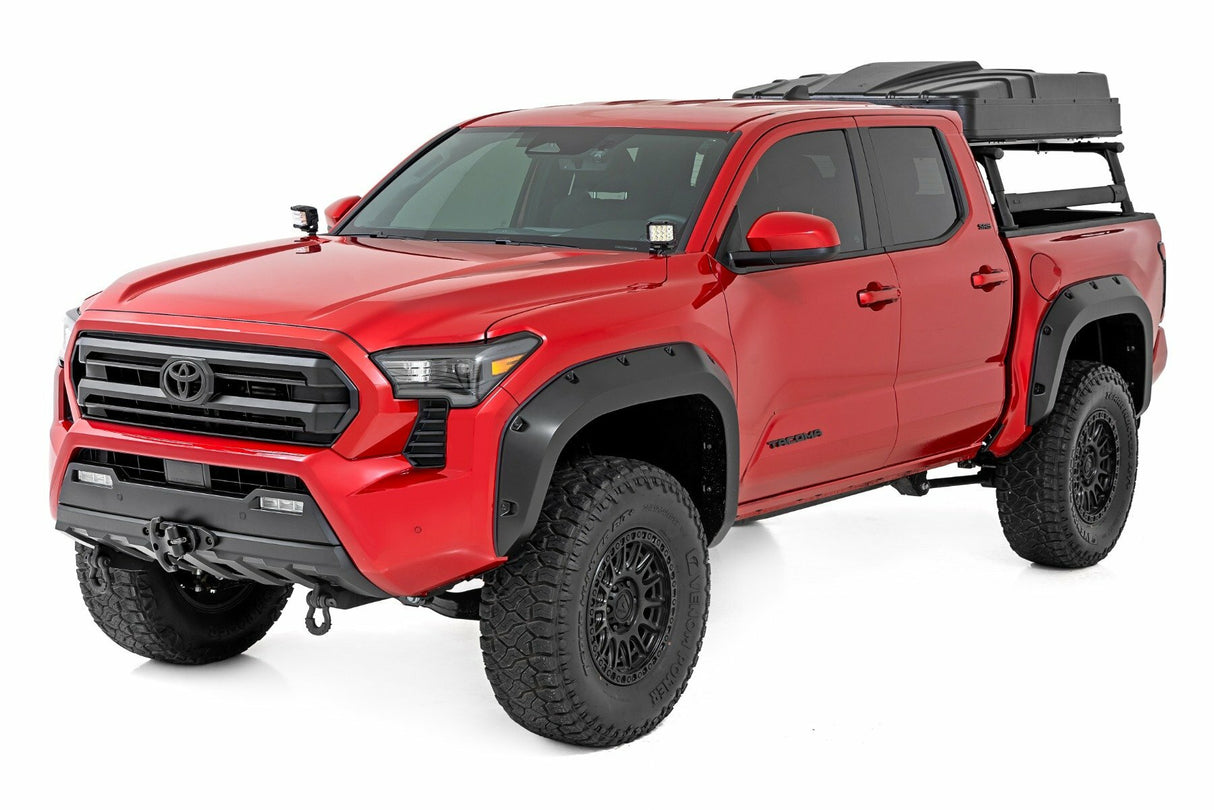 Rough Country - Pocket Fender Flares - 089 Wind Chill Pearl - Toyota Tacoma 2WD/4WD (2024) - F-T12421-089