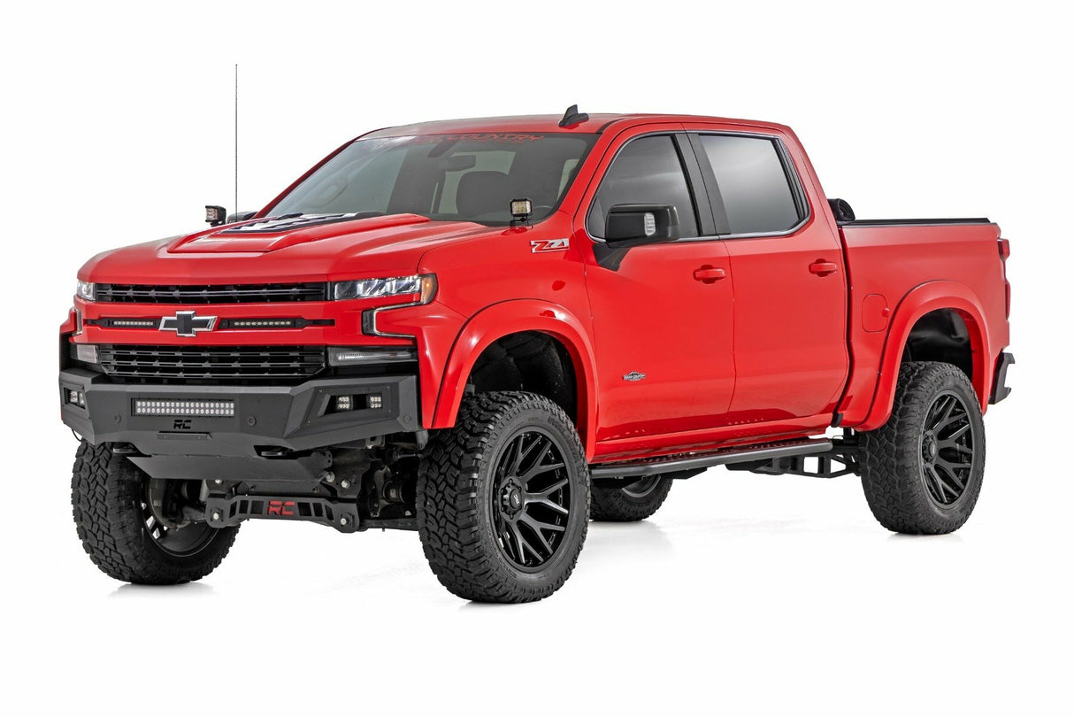 Rough Country - OV2 Running Boards - Side Step Bars - Crew Cab - Chevy/GMC 1500/2500HD (19-24) - 14009