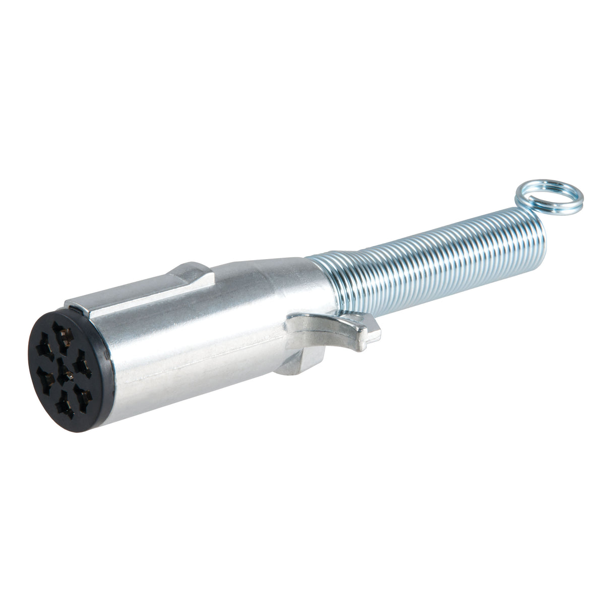 Curt - 7-Way Round Connector Plug with Spring (Trailer Side) - 58180