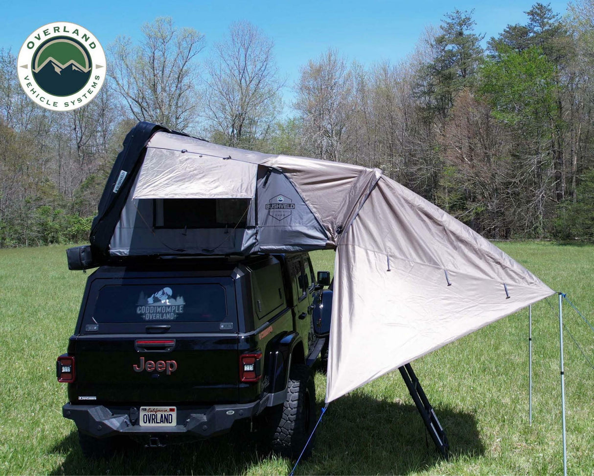 Overland Vehicle Systems - Hard Shell Roof Top Tent Awning - Bushveld II for 2 Person - 18189903