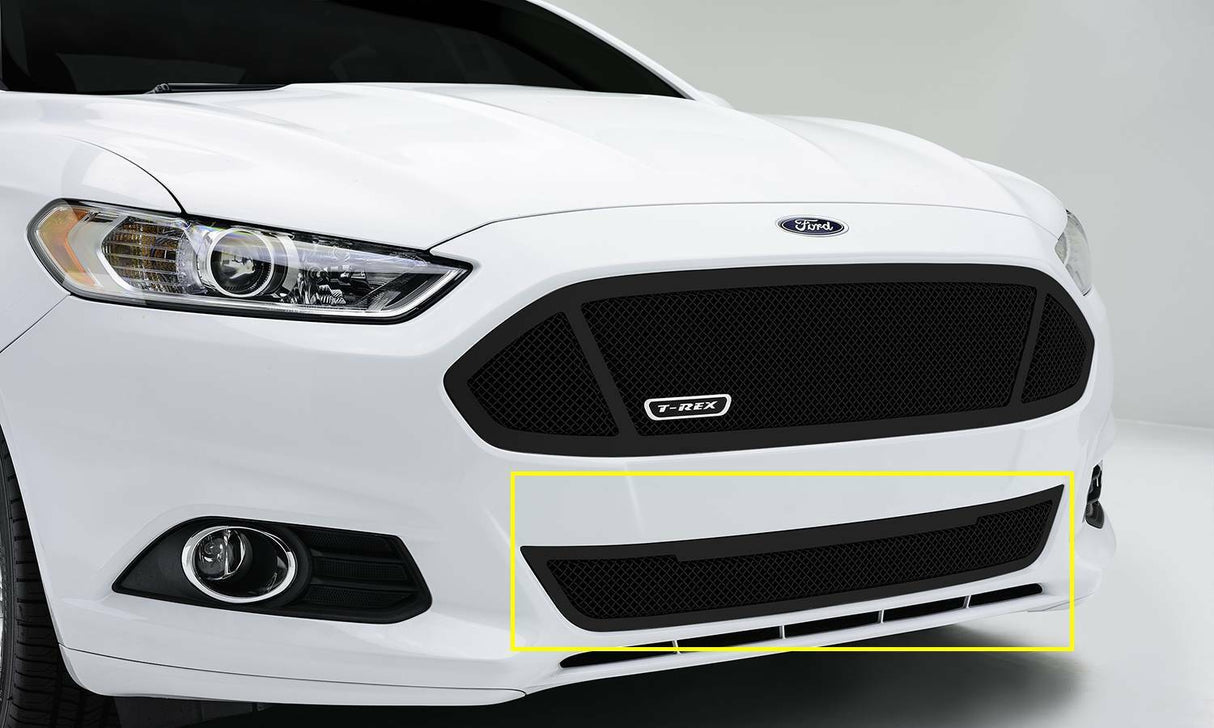 T-Rex Grilles - 1 Pc Small Mesh Mild Steel Upper Class Bumper Grille Replacement - 52531