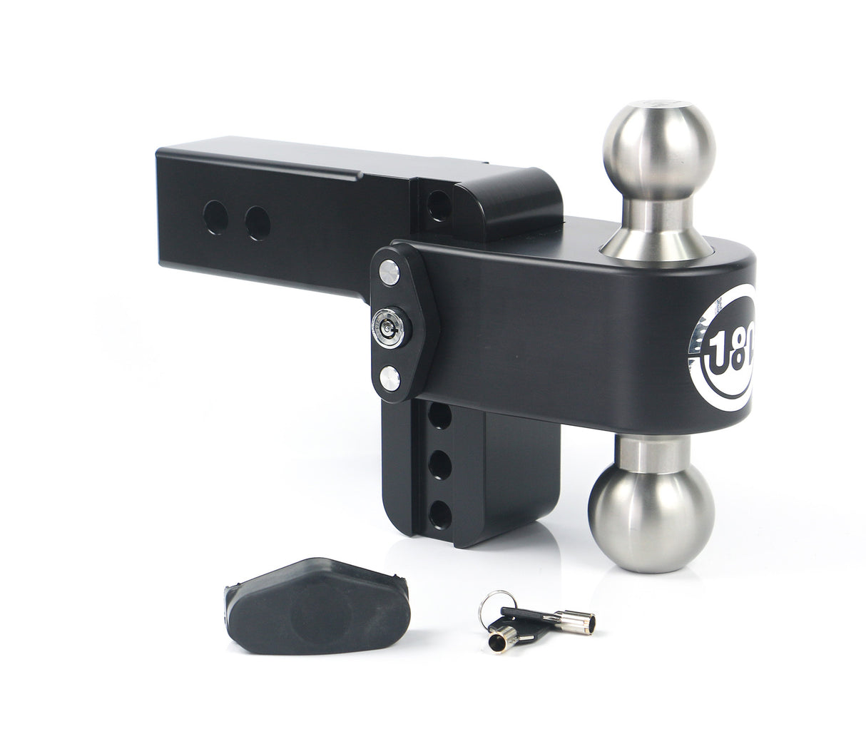 180 Hitch SS Cerakoted 4" Drop Hitch with 2.5" Shank - LTB4-2.5-CER-BLA