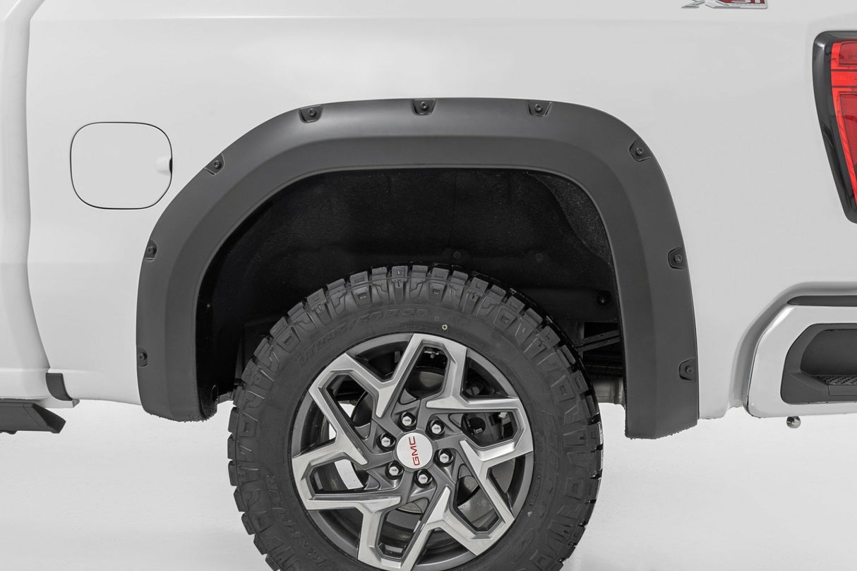 Rough Country - Pocket Fender Flares - GNO Thunderstorm Gray - GMC Sierra 1500 2WD/4WD (2019-2024) - F-C11950A-GNO