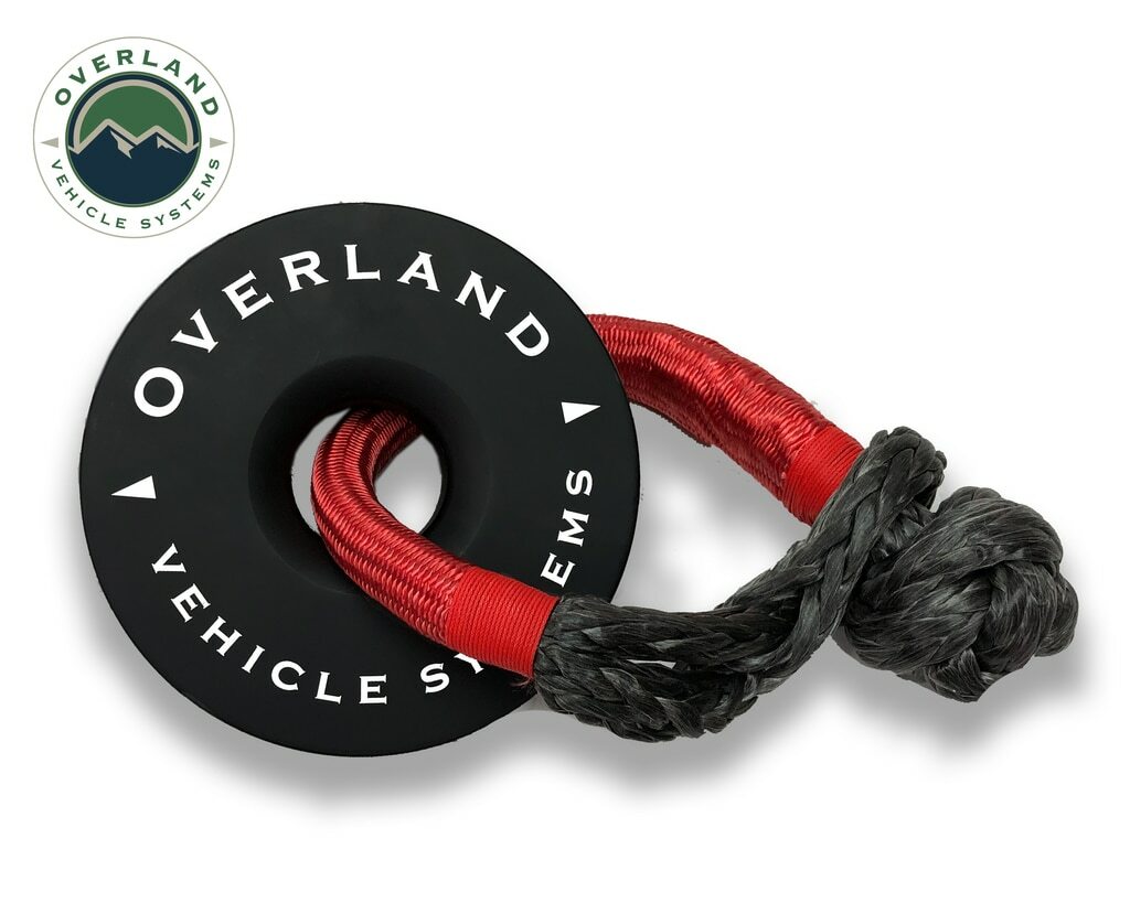 Overland Vehicle Systems - Recovery Ring 6.25 Inch 45,000 lb. Black With Storage Bag - 19240004