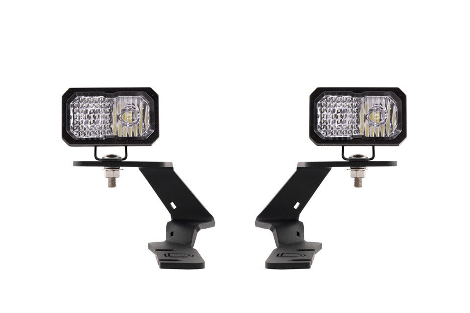 Diode Dynamics DD6589 Allows you to mount two Stage Series 2" LED Pods above the hood.