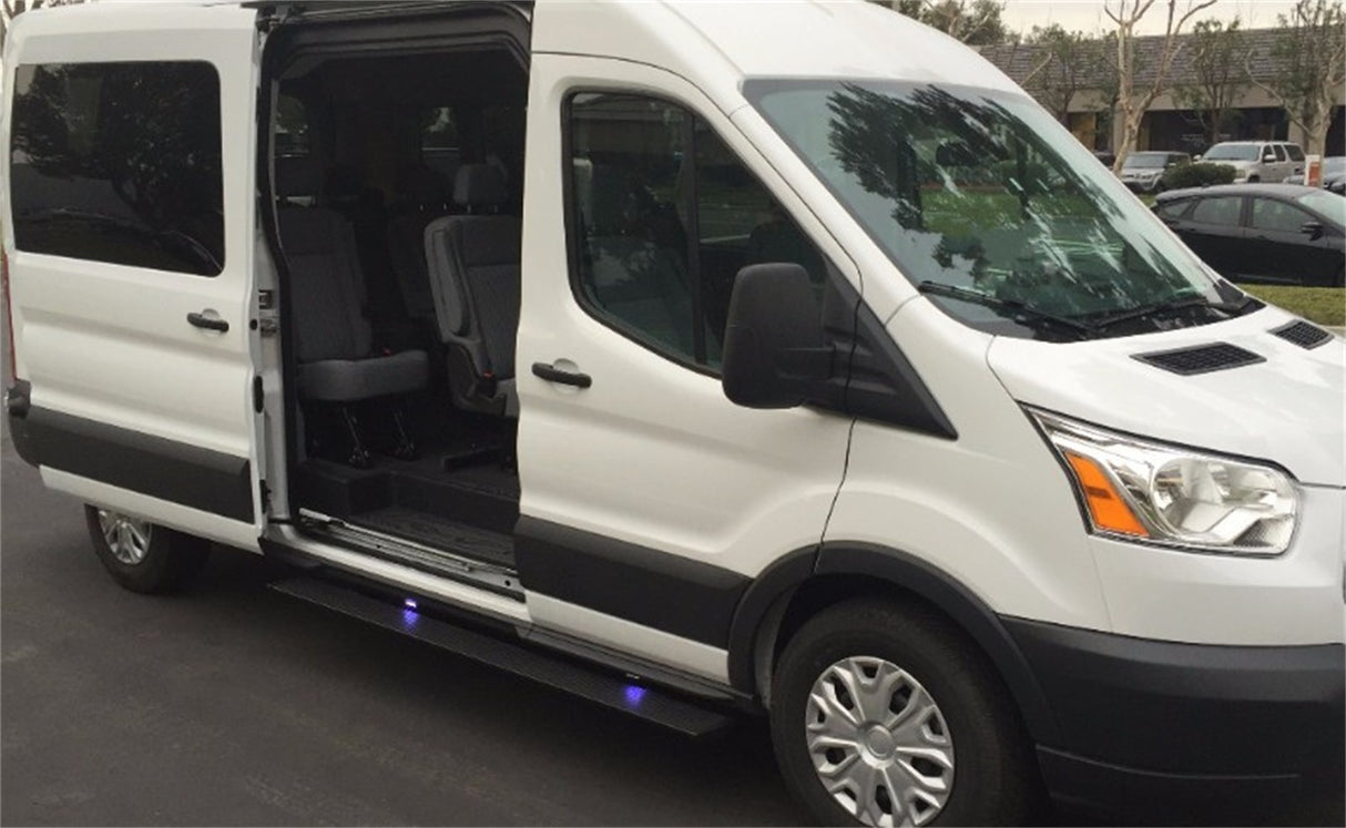 AMP Research 76259-01A PowerStep Electric Running Boards Plug N Play System for 2014-2019 Ford Transit (Driver, Passenger Side), Gas Only