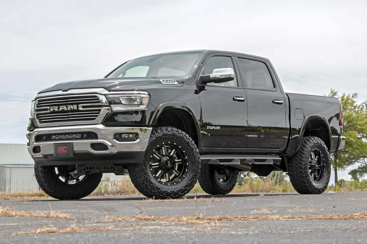 Rough Country - LED Light Kit - Bumper Mount - 20" Black Dual Row - White DRL - Ram 1500 (19-23) - 70779DRL