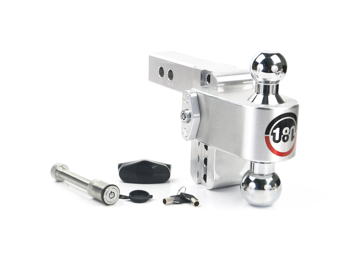 Weigh Safe - CTB4-2-KA Turnover Ball 4" Drop Hitch with 2" Shank; Keyed alike; WS05 Included